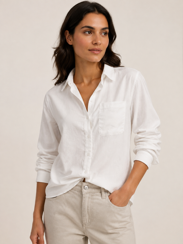 TENCEL TWIST HEM SHIRT
