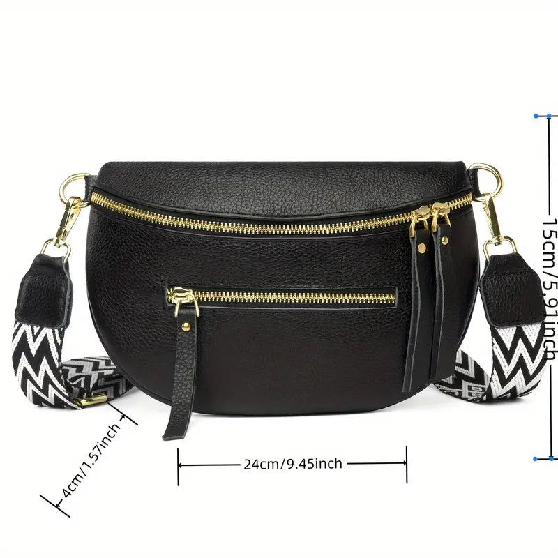 GENUINE LEATHER CROSS BODY BAG