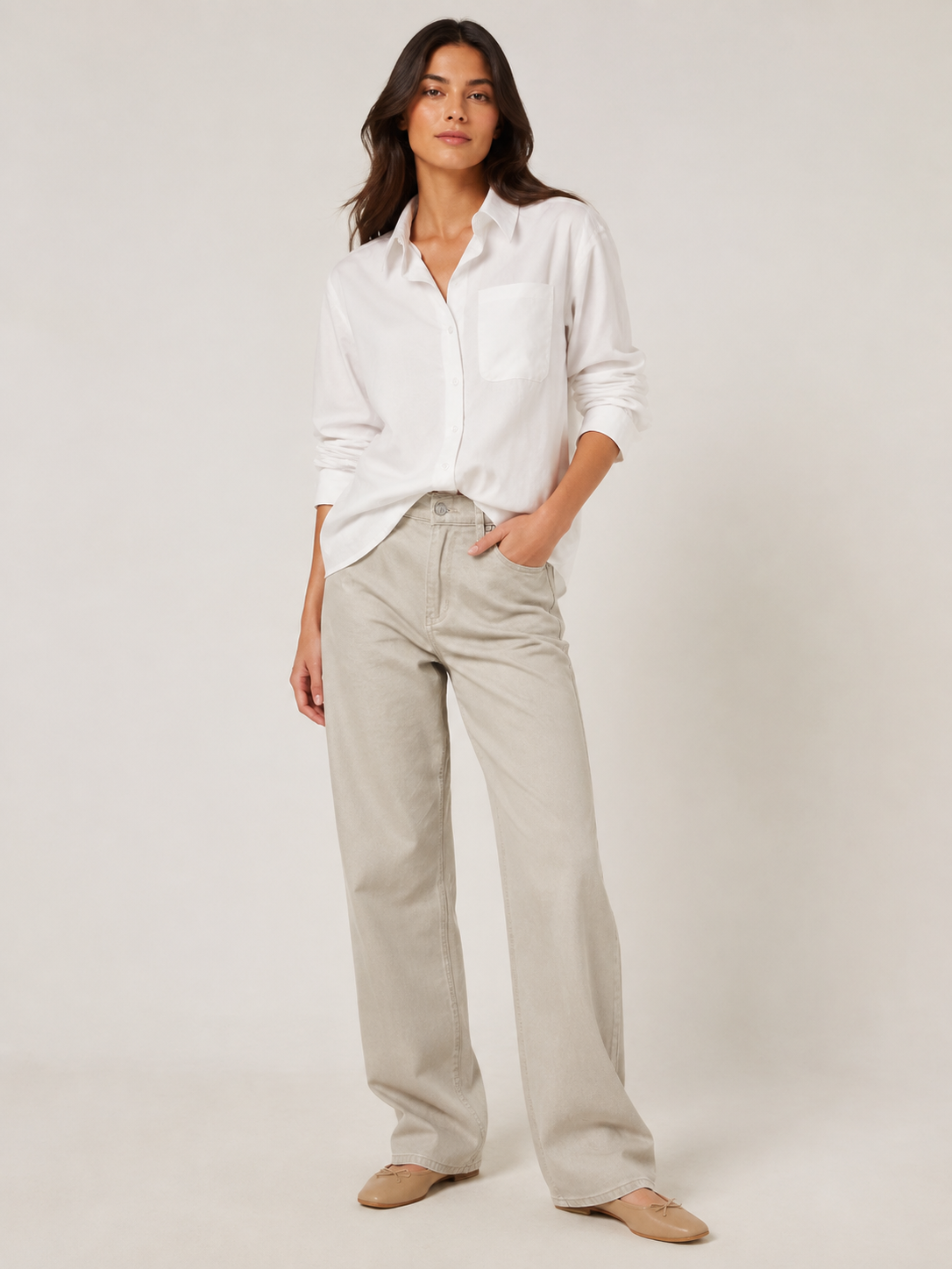 TENCEL TWIST HEM SHIRT