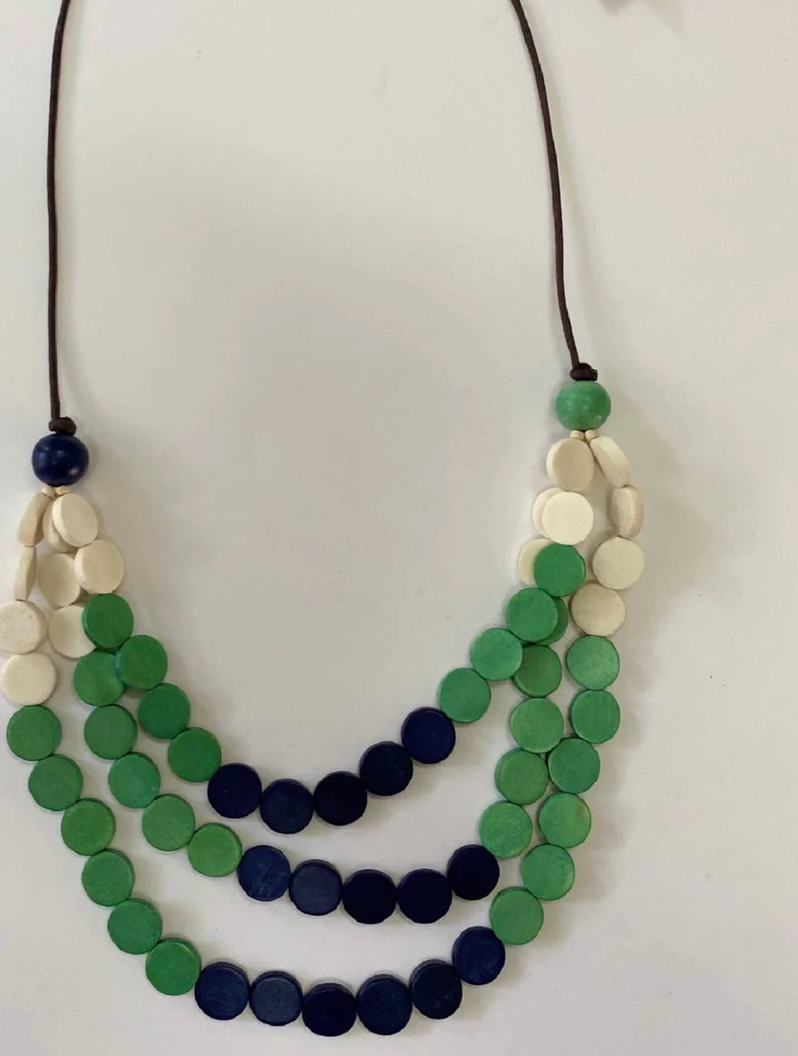 MULTI STRAP WOOD NECKLACE