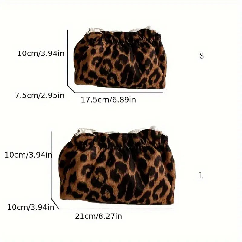LEOPARD PRINT COSMETIC SET OF 2