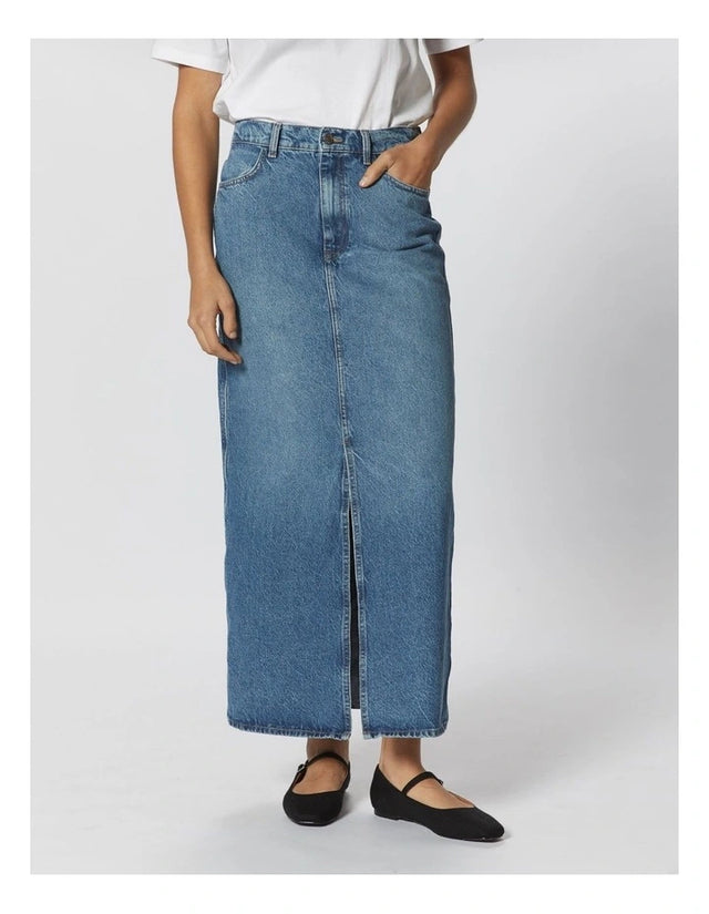 Denim classic long skirt