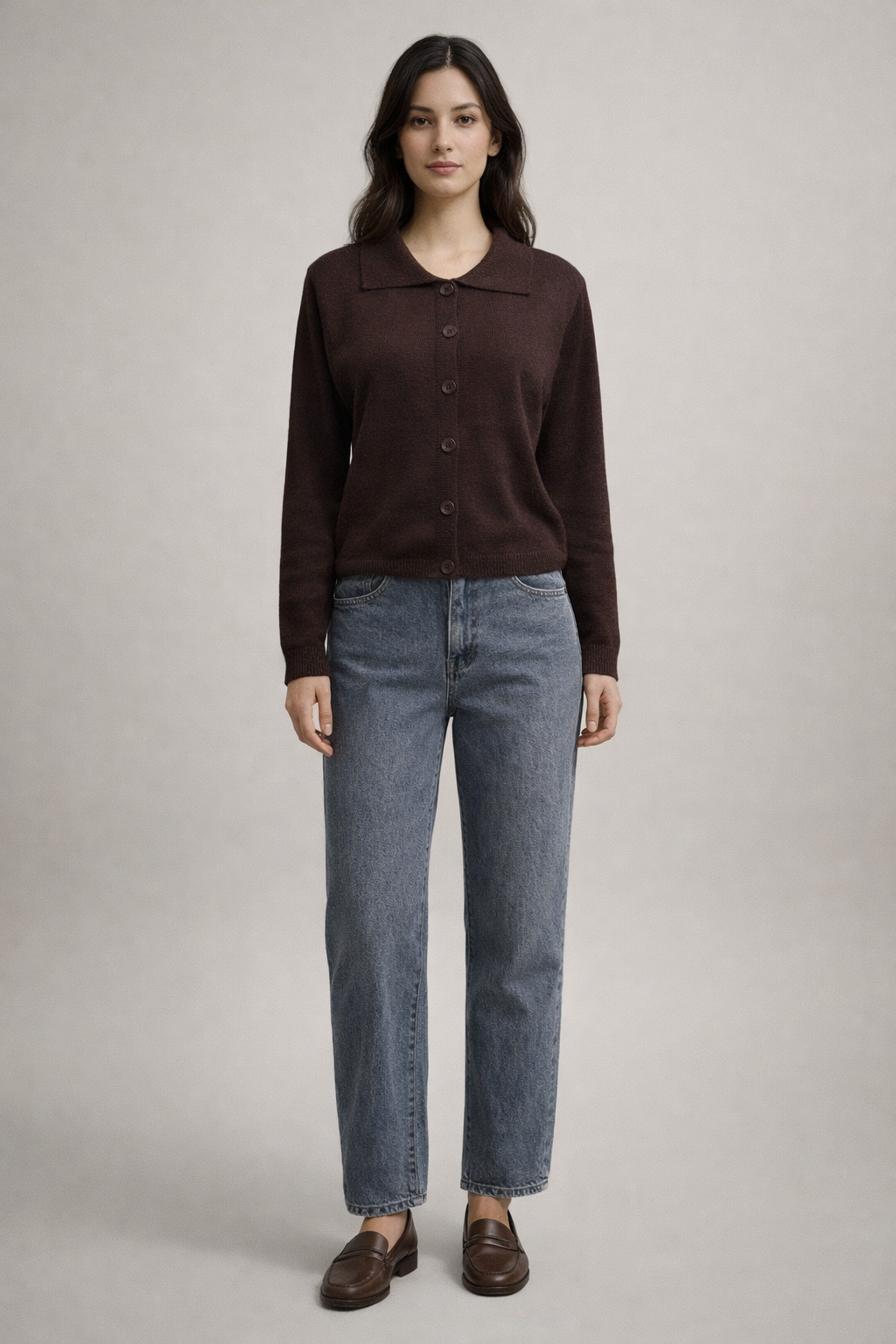 LOOPED YARN KMIT CARDI