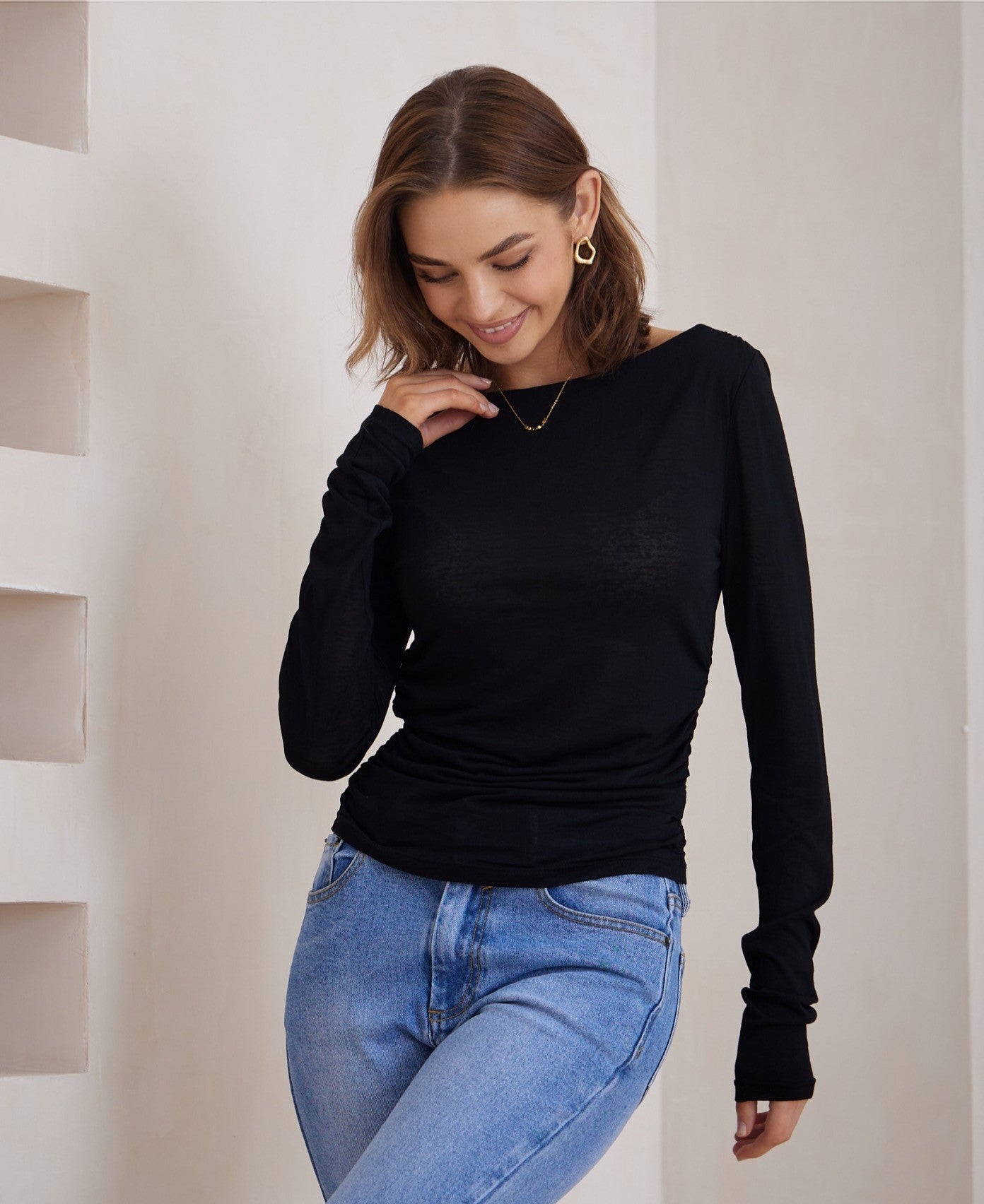 Jersey stretch top