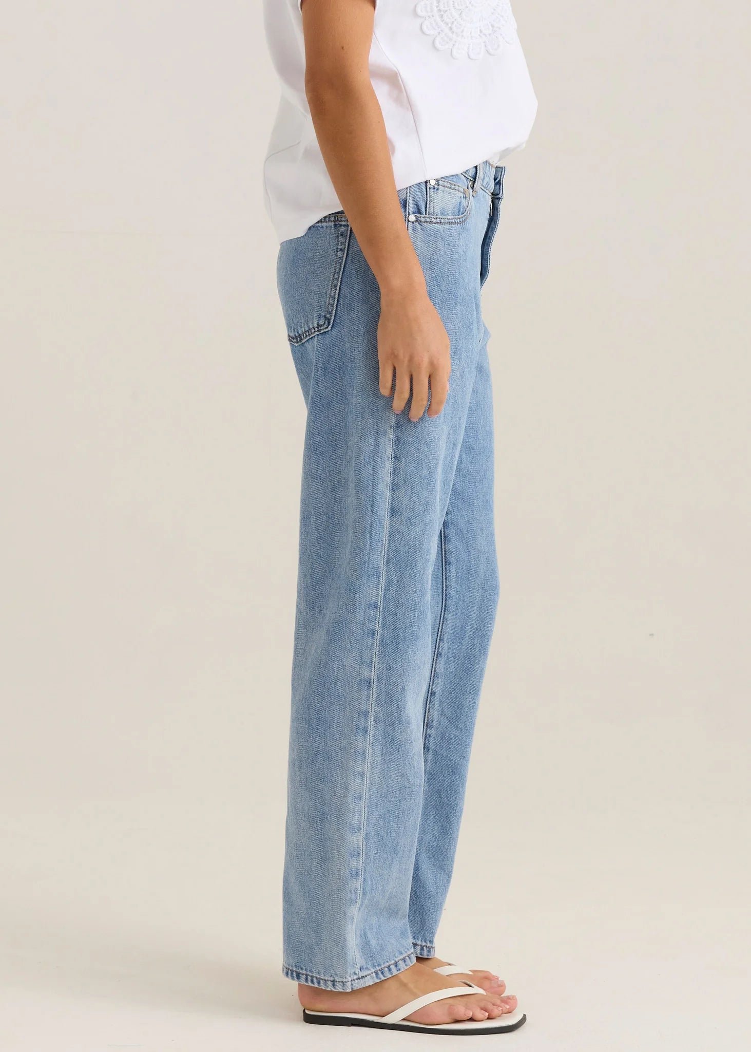 Kalani Straight Leg Jean - 90's Blue Wash