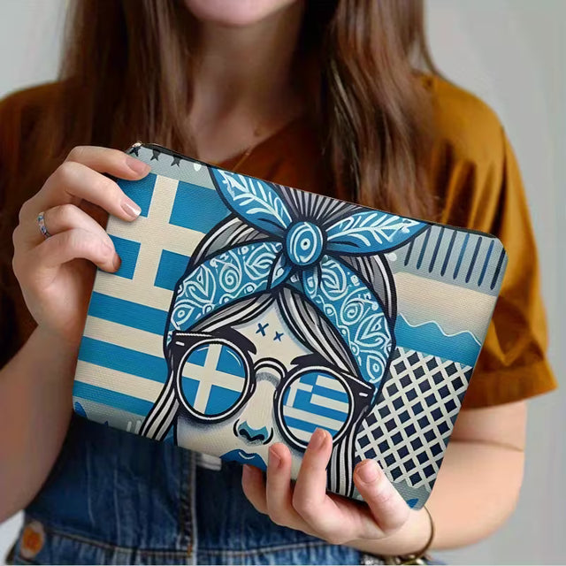 GREEK GIRL MAKEUP POUCH