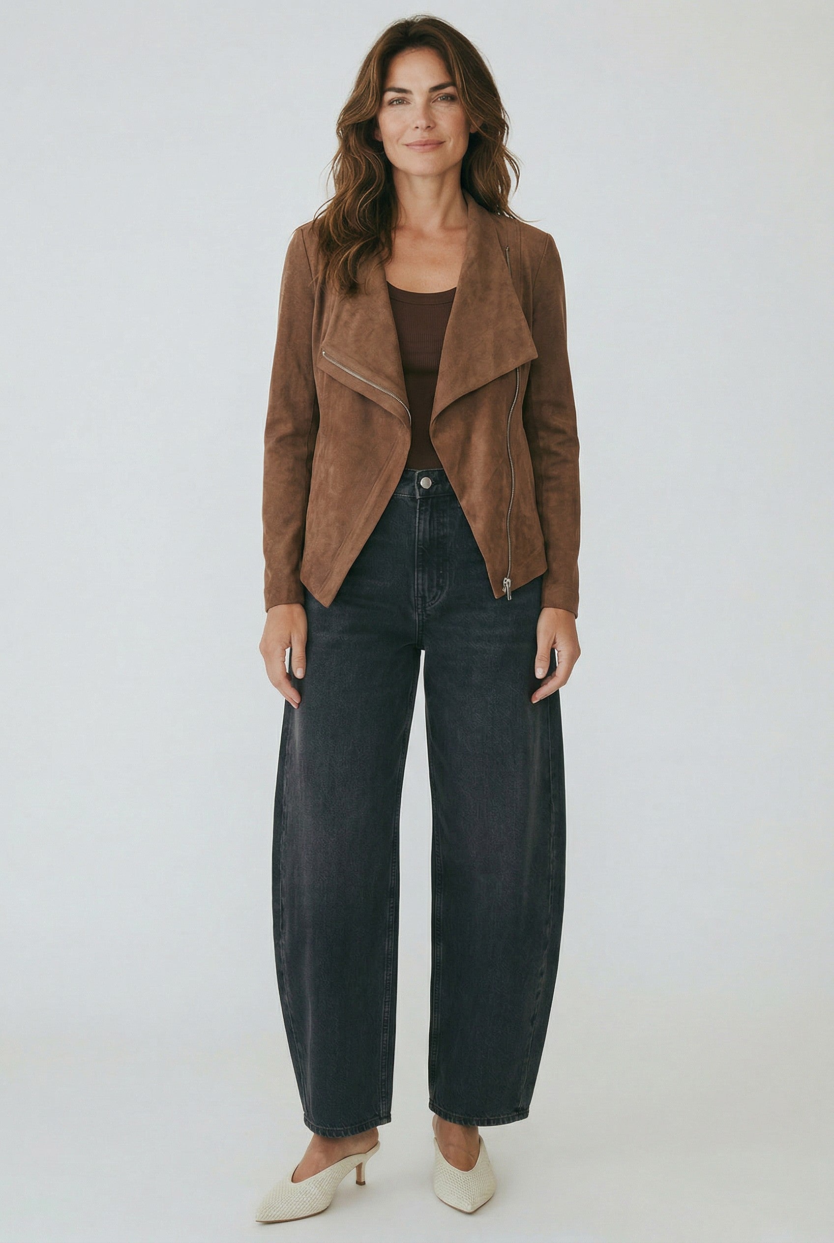 SUEDED ZIP JACKET