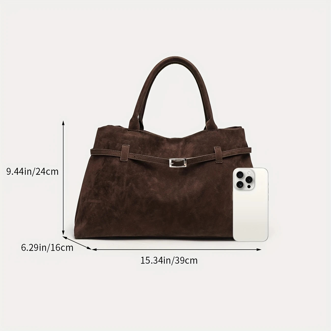 Suede belt handbag