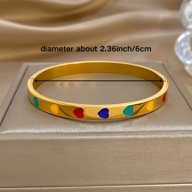 HEART ENAMEL BANGLE