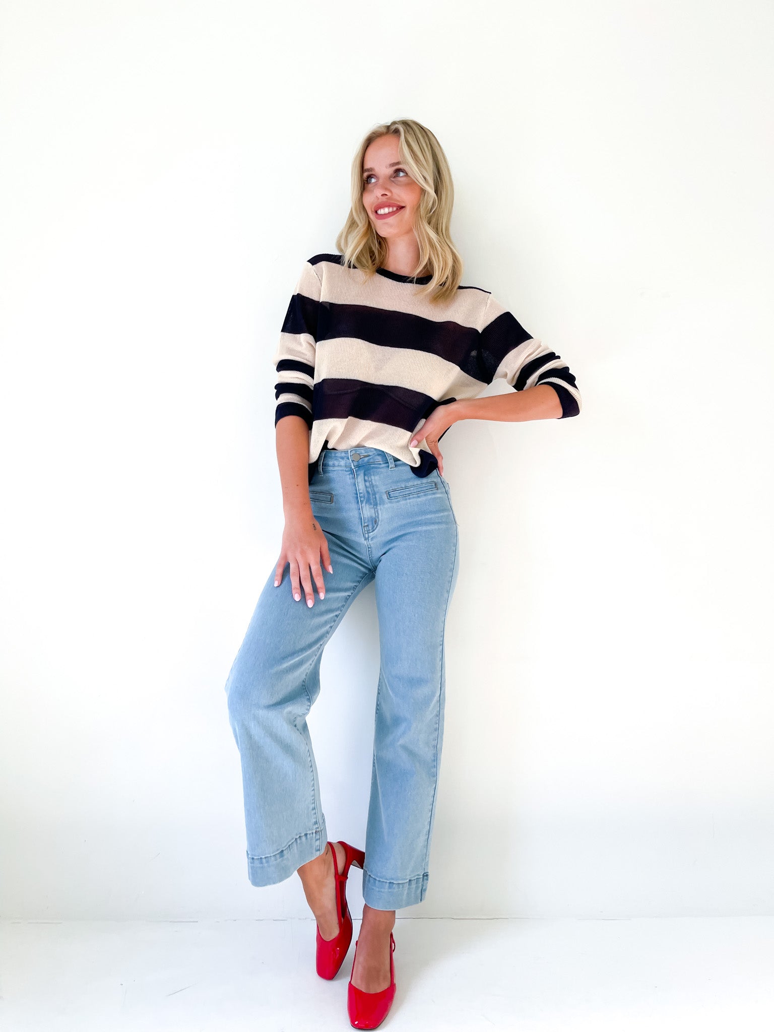 LYOCELL STRIPE LIGHT KNIT