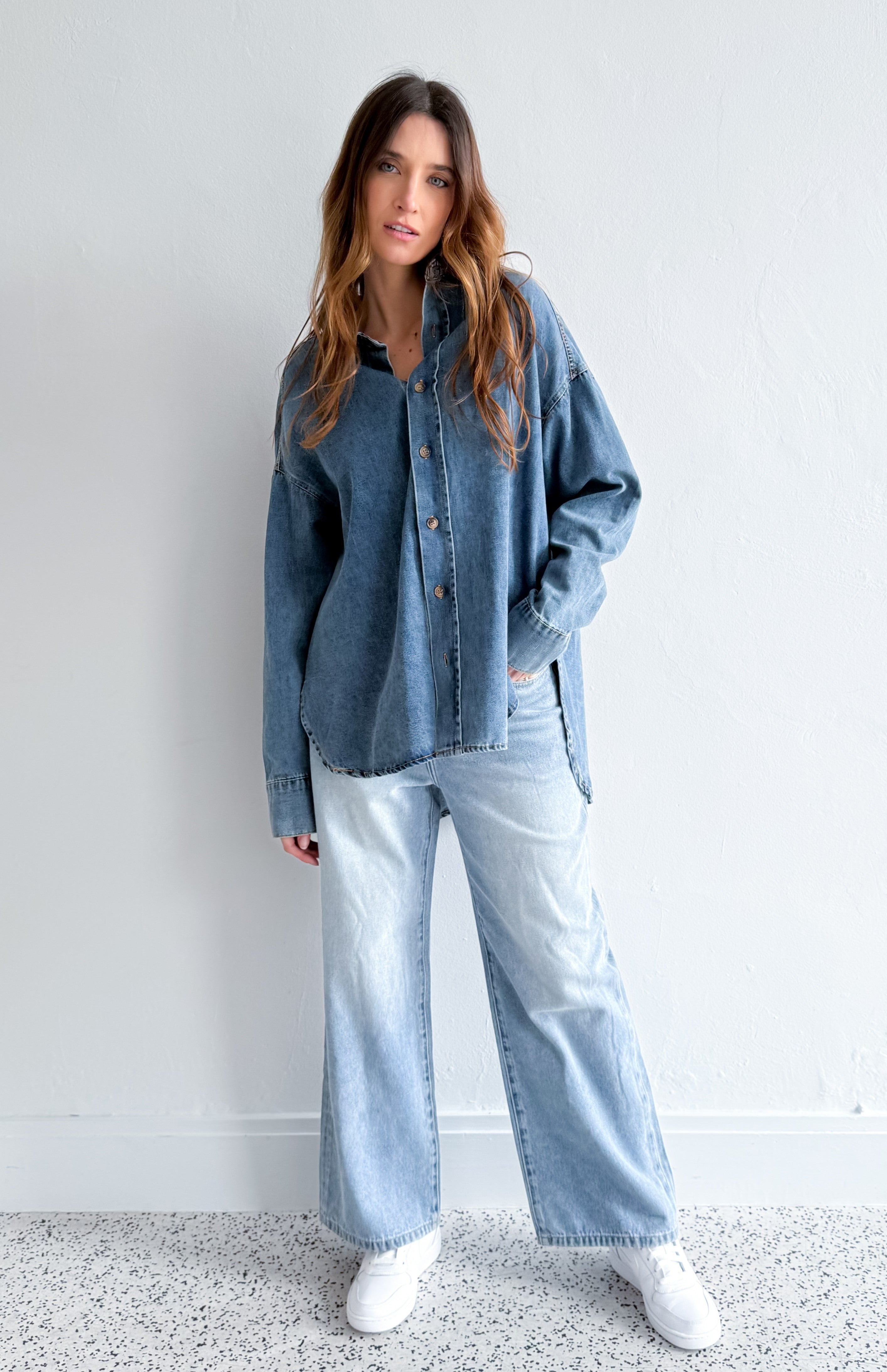 BELLA OVERSIZED DENIM SHIRT