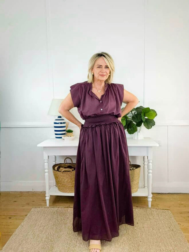 COTTON VOILE MAXI SKIRT