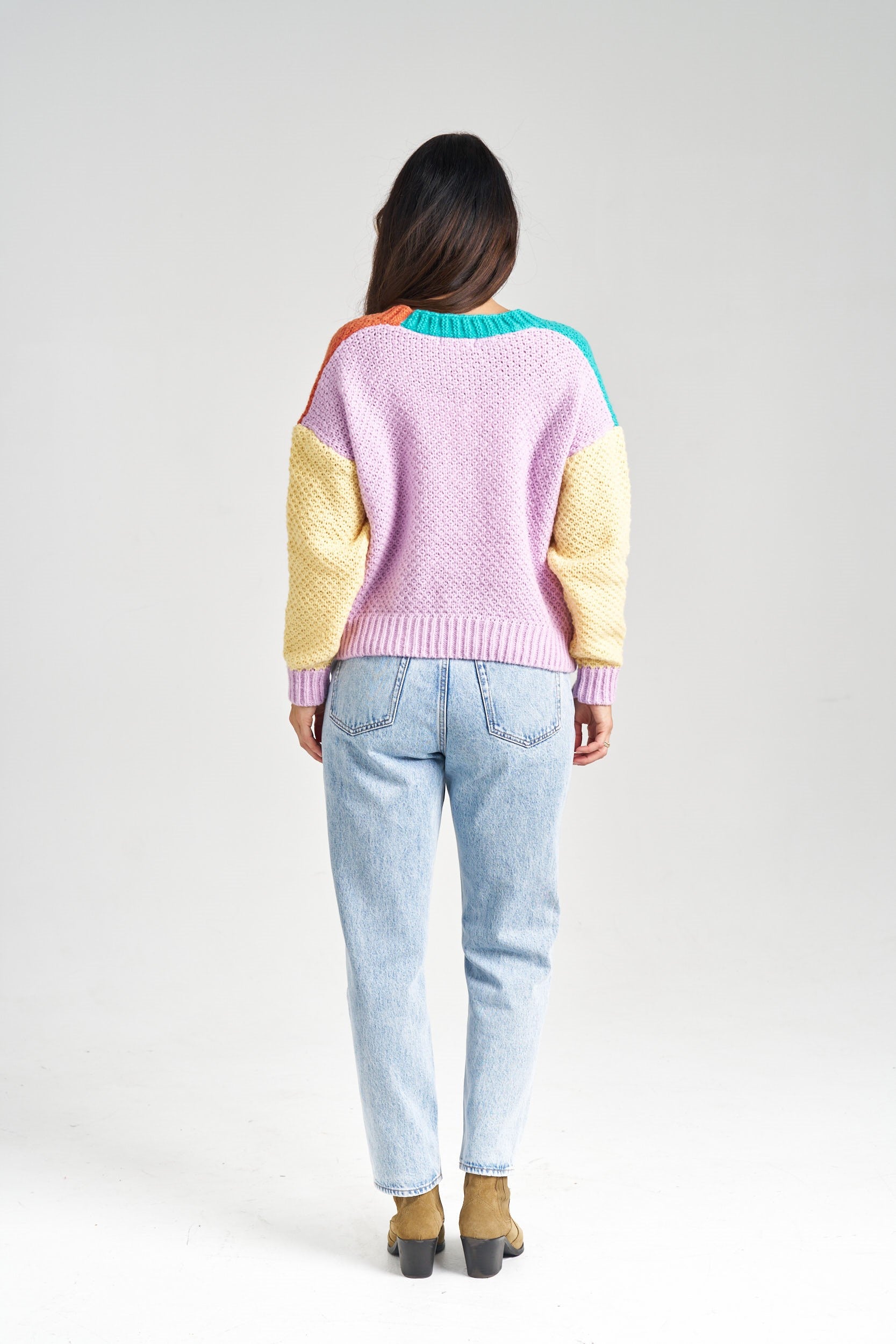 BLOCK COLOUR SHORT CARDIGAN