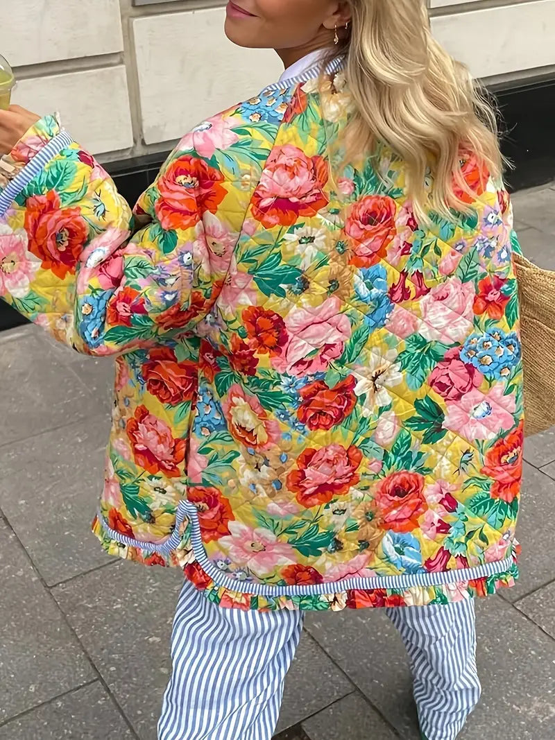 FLORAL QUILTED JACKET