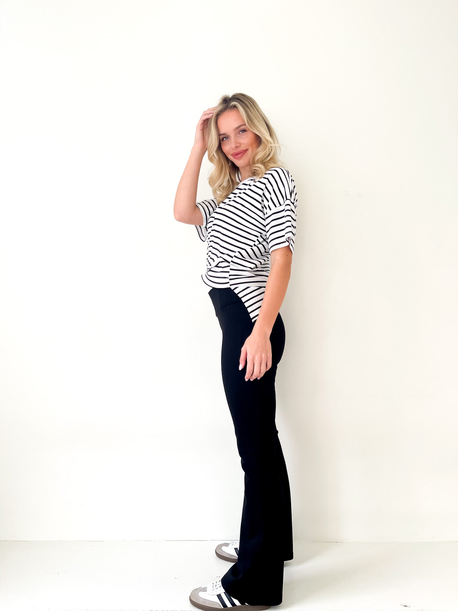 PONTE FLARED BOTTOM PANTS