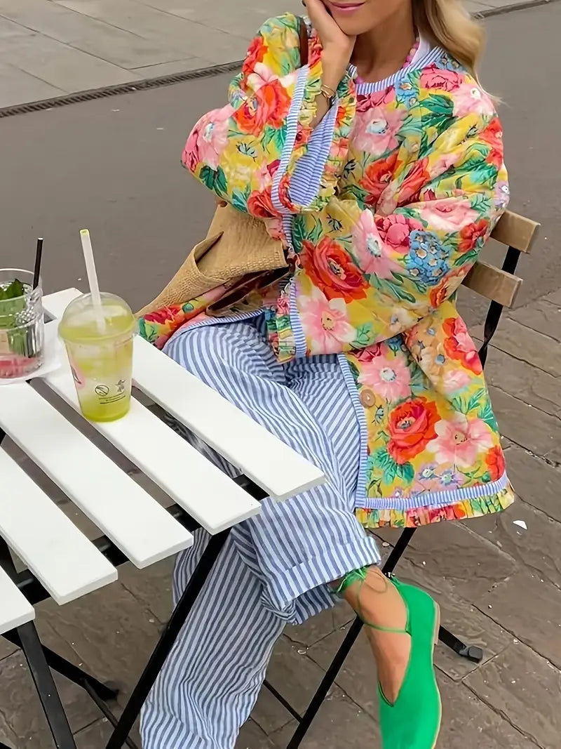 FLORAL QUILTED JACKET