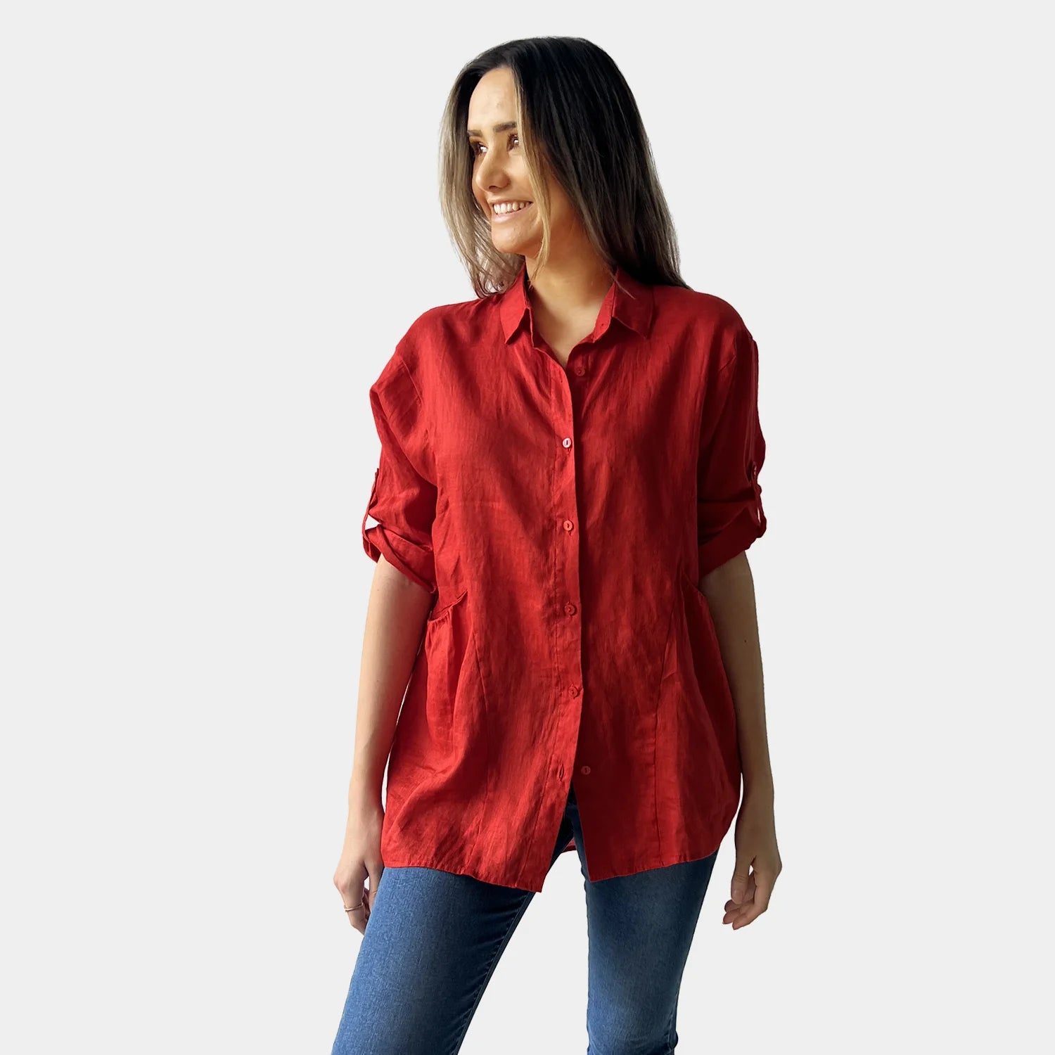 LINEN POCKET SHIRT