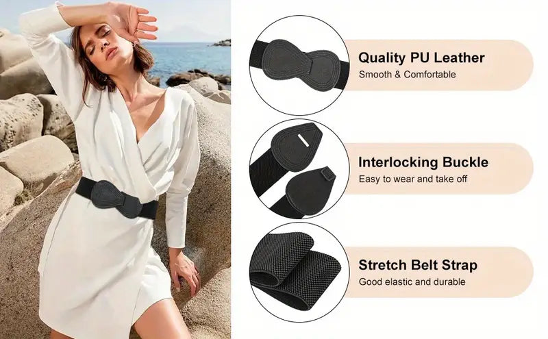 INTERLOCKING  PLEATHER BELT