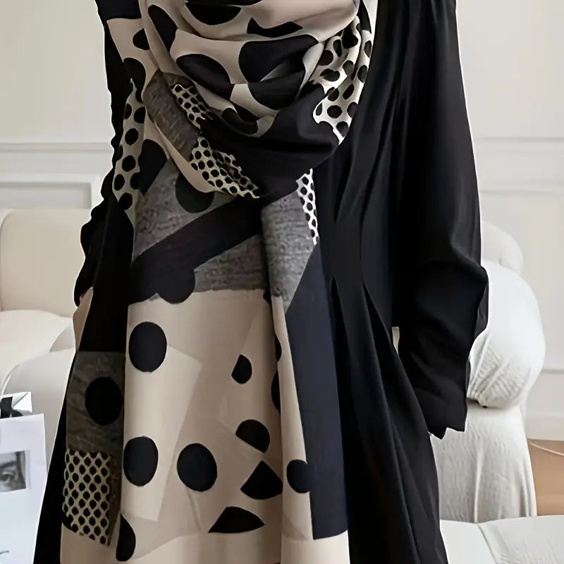 ABSTRACT POLKA DOT SCARF