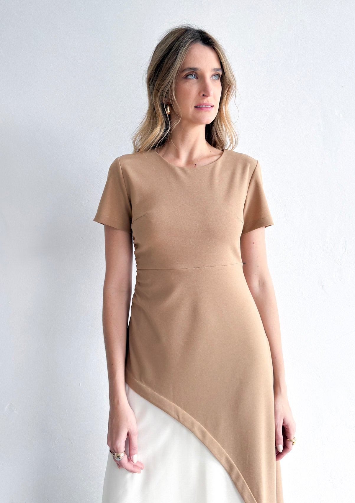 CONTRAST PANEL DRESS