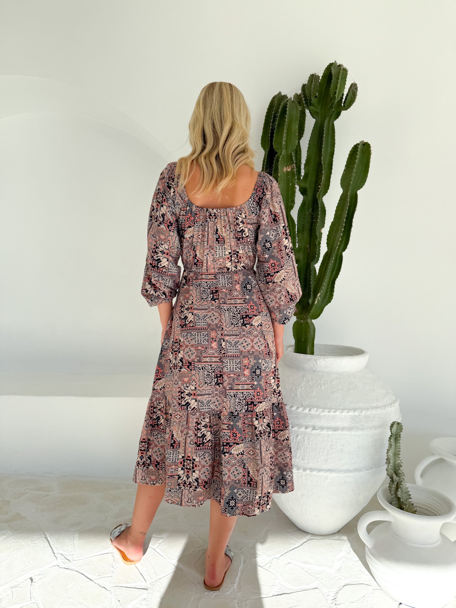 BYZANTINE OFF SHOULDER DRESS