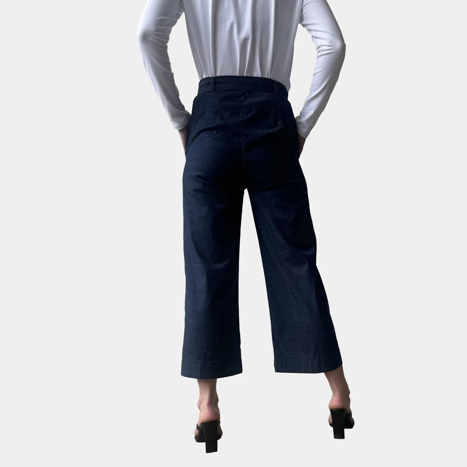 TIE WAIST DENIM PANT