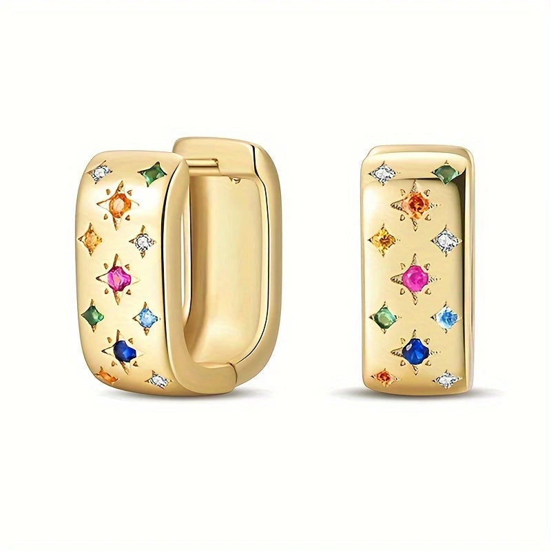 Rectangular Ring Earrings