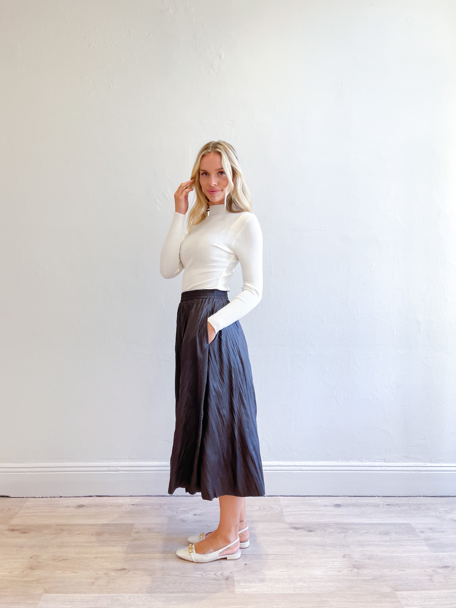 WETLOOK FULL SKIRT