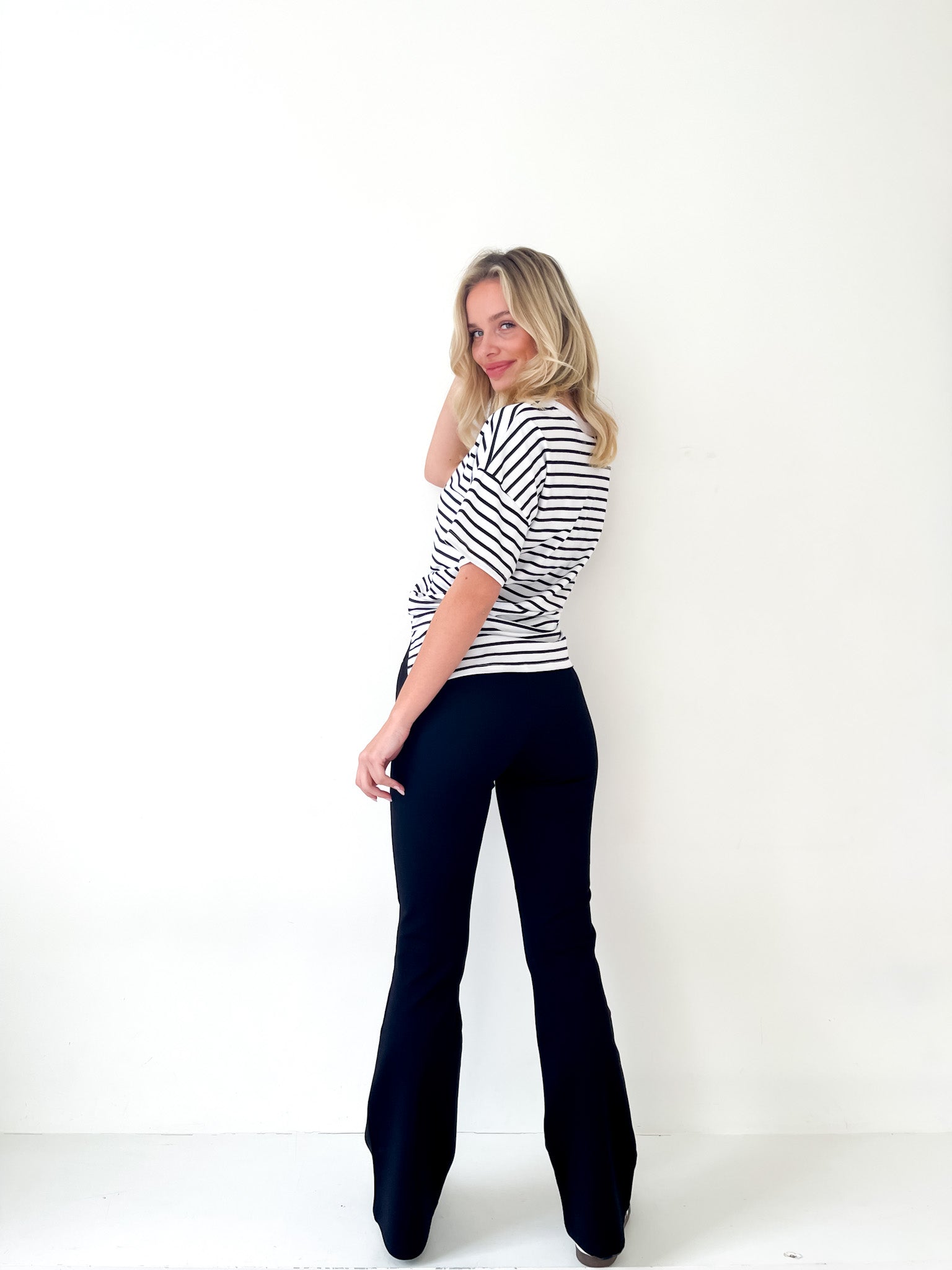 PONTE FLARED BOTTOM PANTS