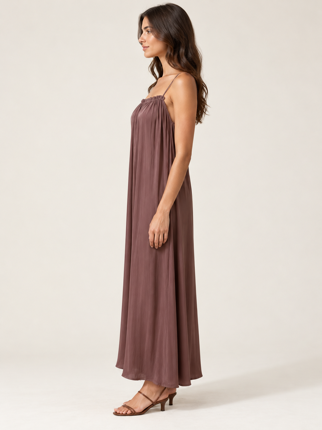 Relaxed Gathered Maxi Dress- PRE ORDER
