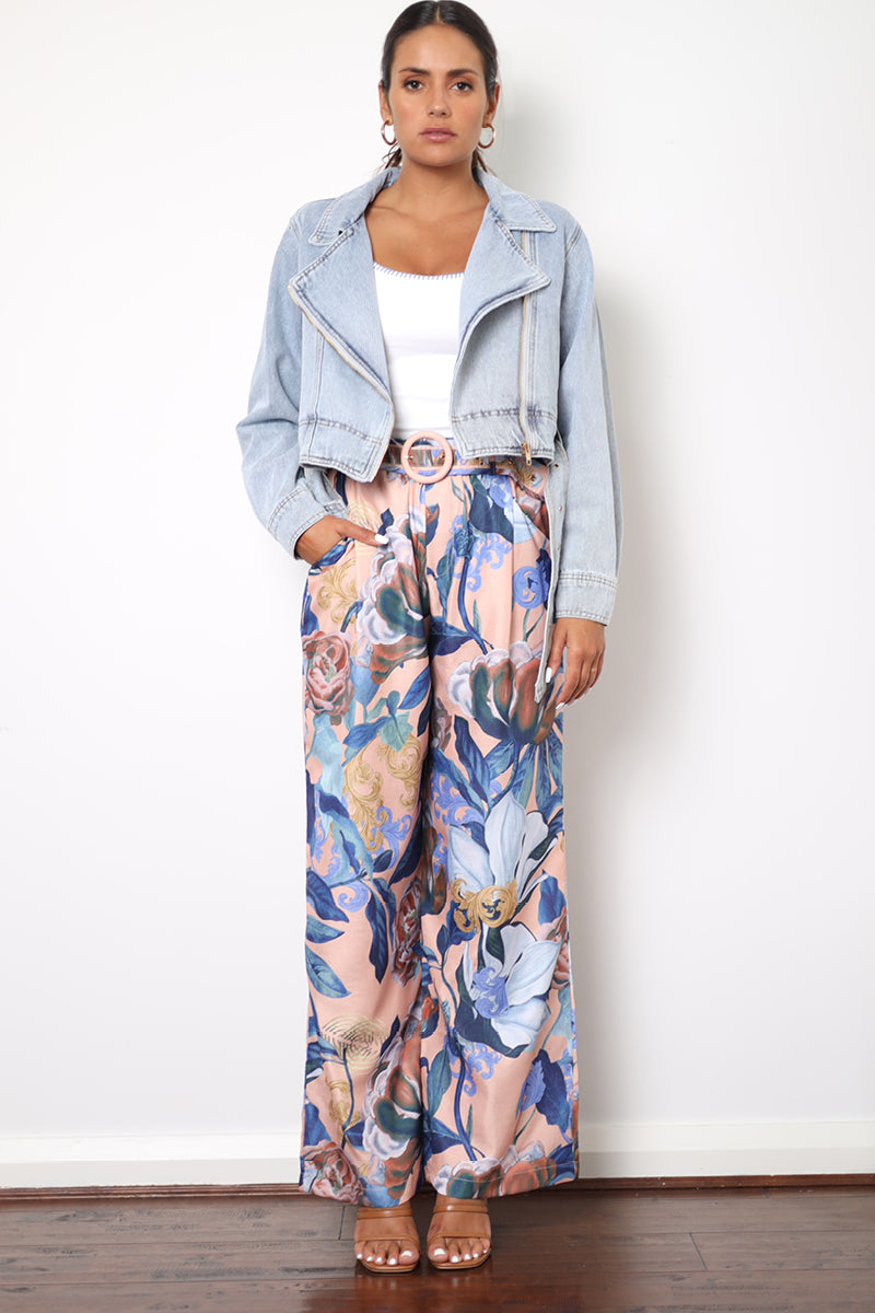 REALXED BIKER DENIM JACKET