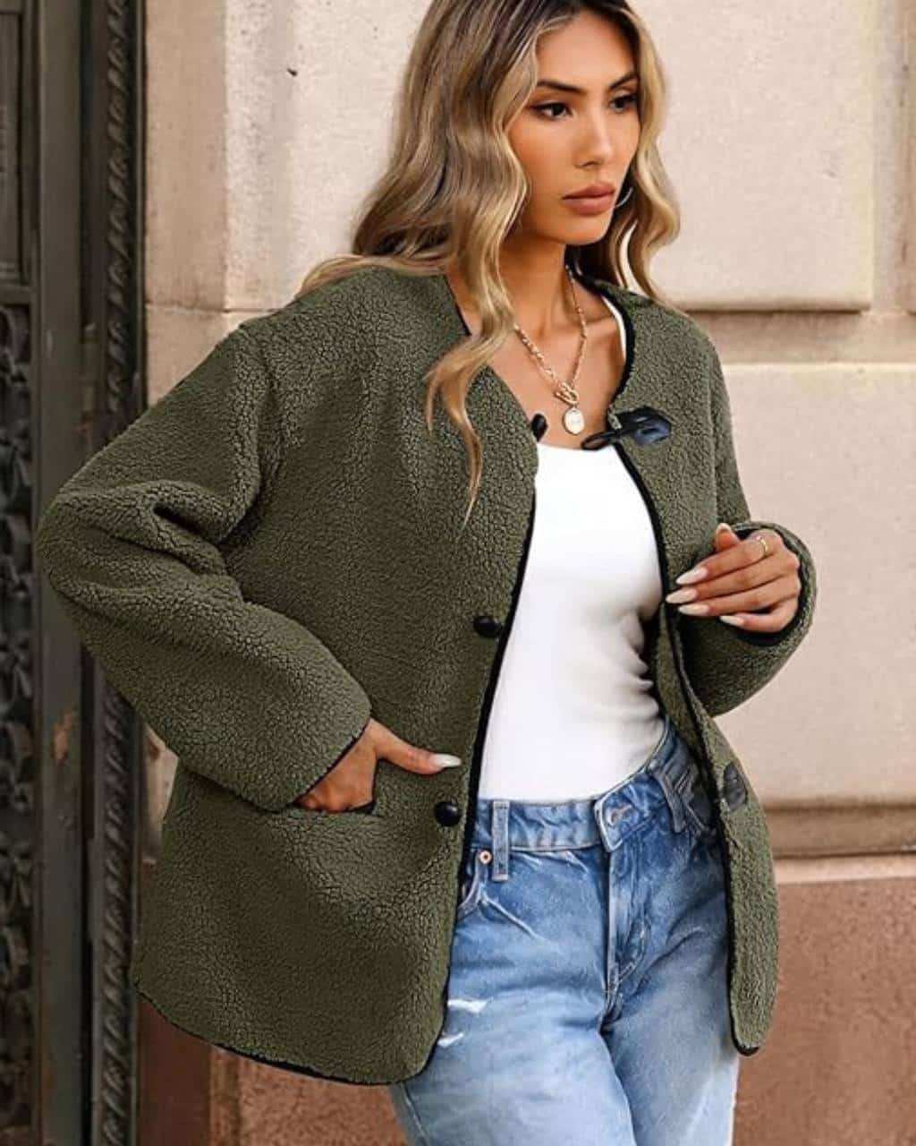 TOGGLE TEDDY JACKET
