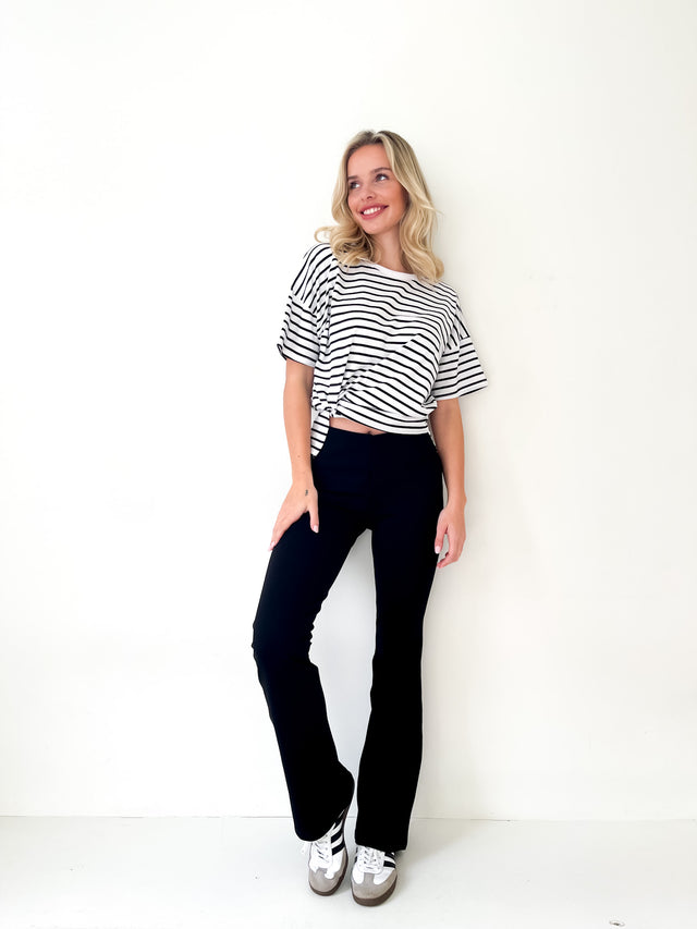 PONTE FLARED BOTTOM PANTS
