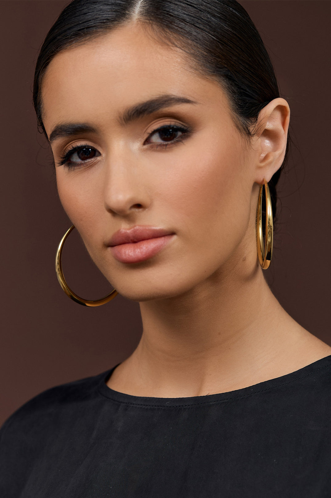 Maxi Graduated Hoop Earrings (Gold)