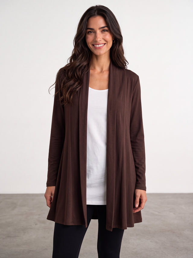 Bamboo Open Front Cardigan