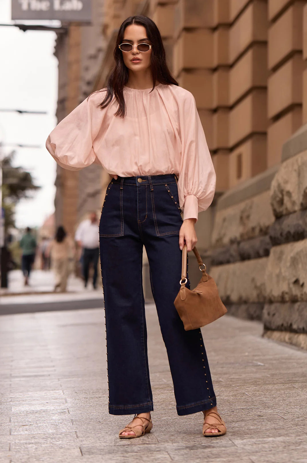 Evie Stud Detail Jean (Dark Wash)