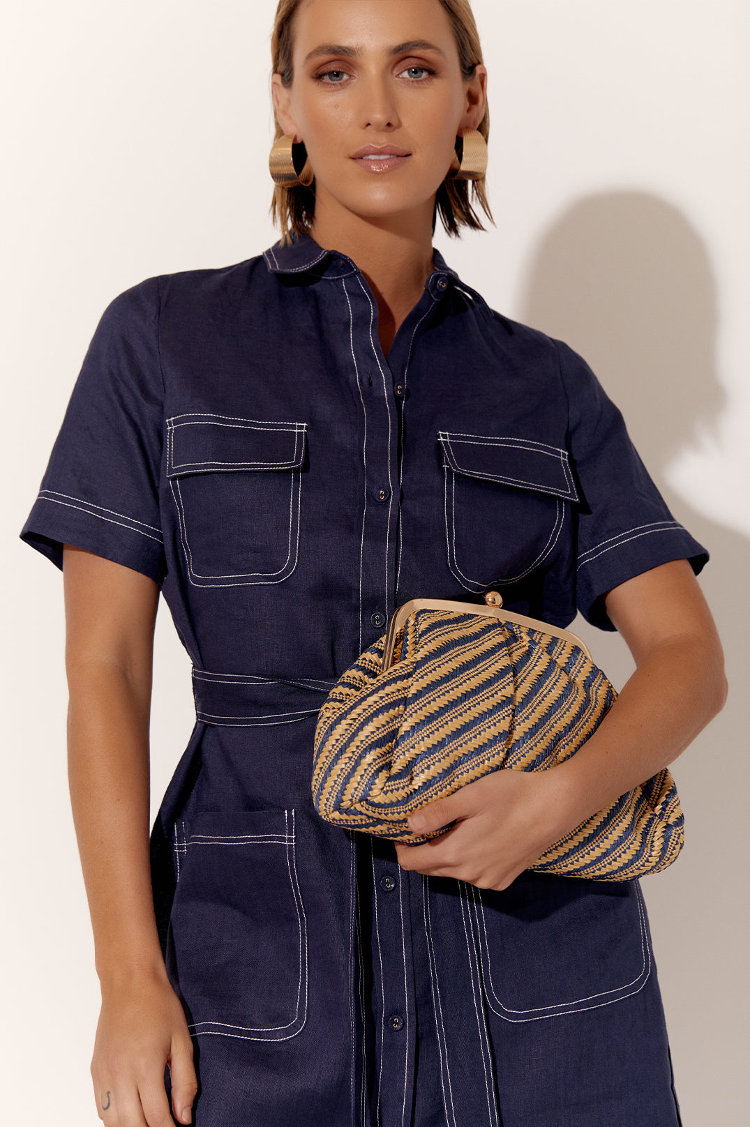 MAE WOVEN OVERSIZE CLUTCH