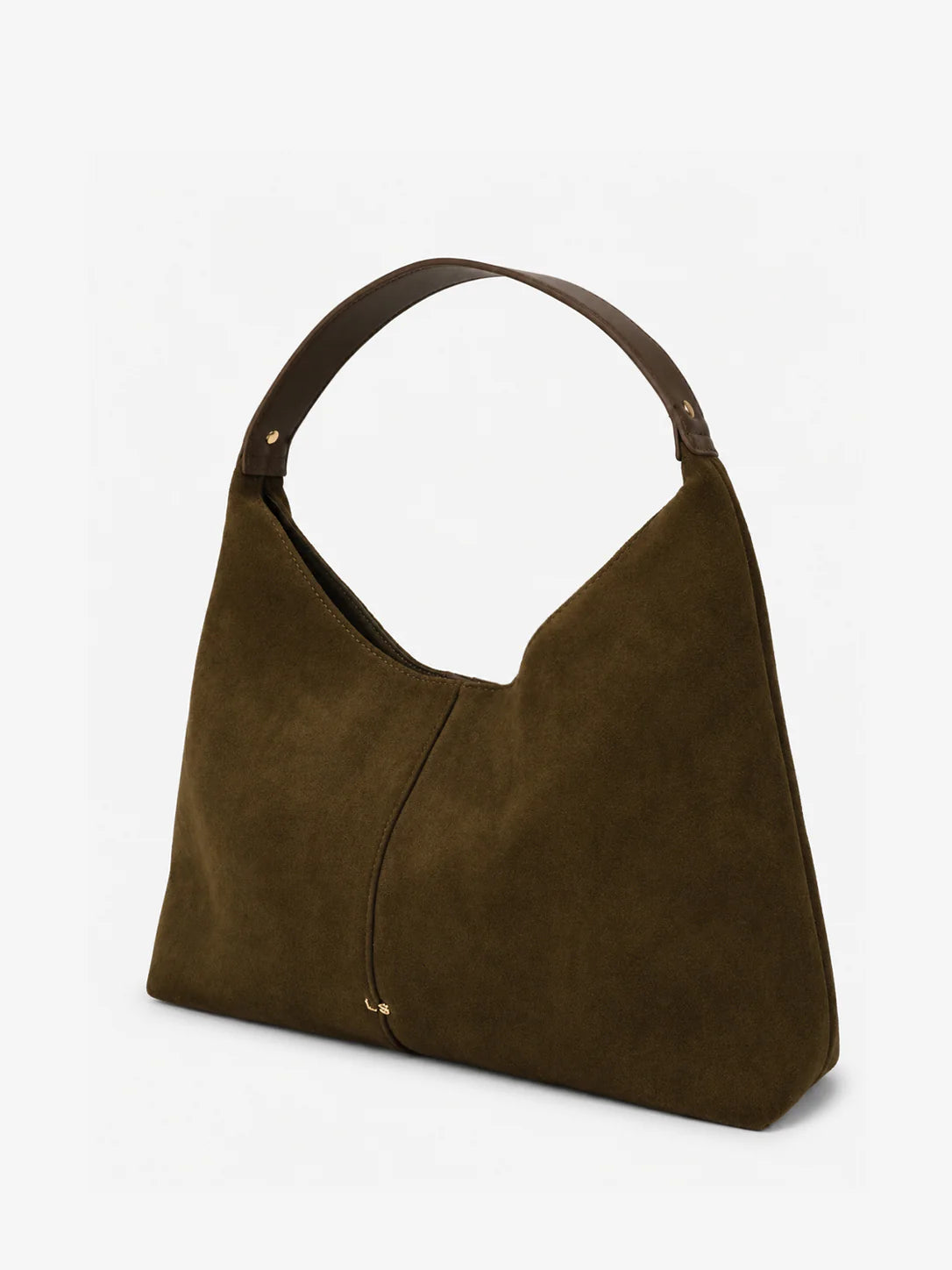 Remy Suede Shoulder Bag in Olive