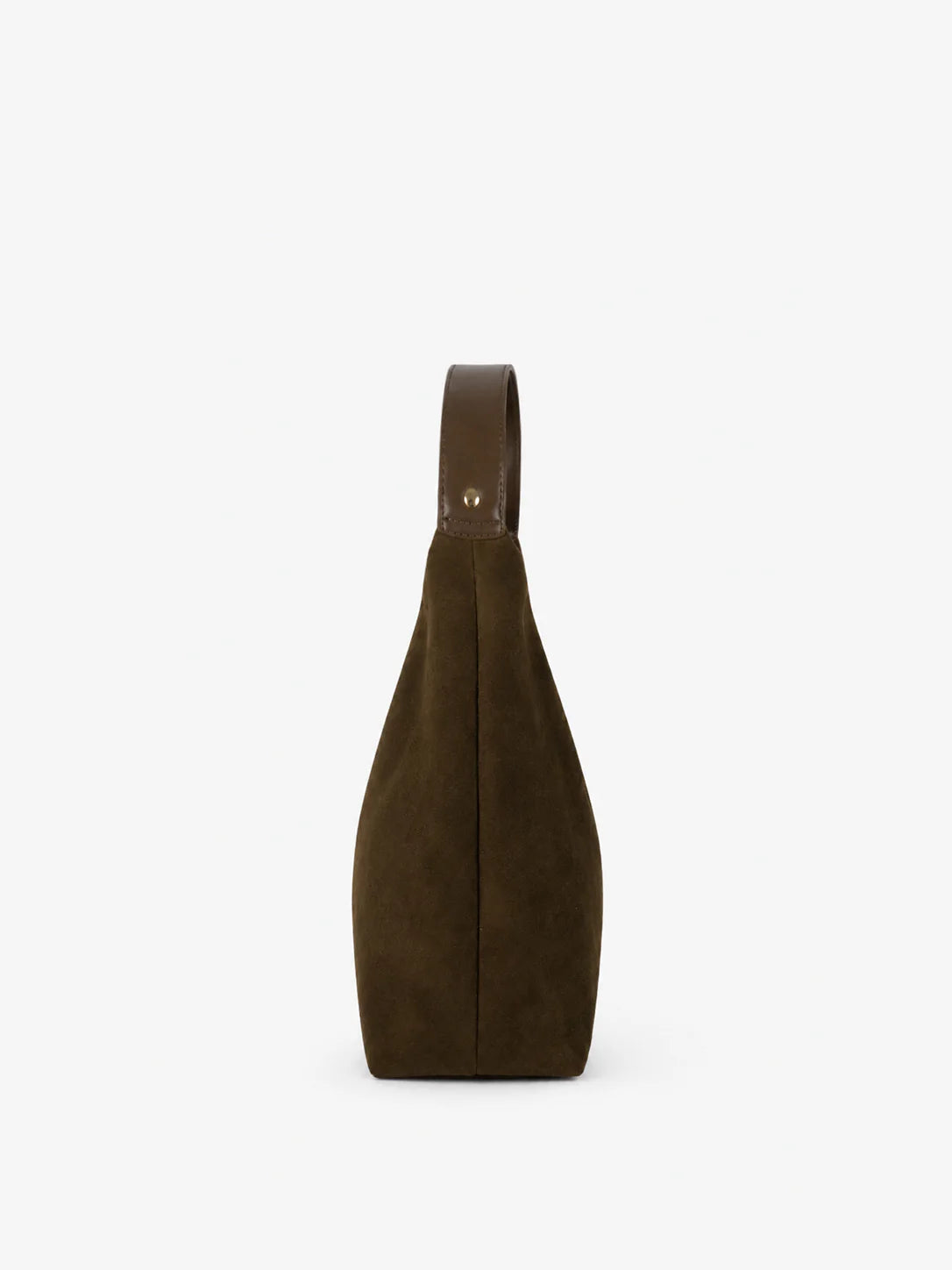 Remy Suede Shoulder Bag in Olive