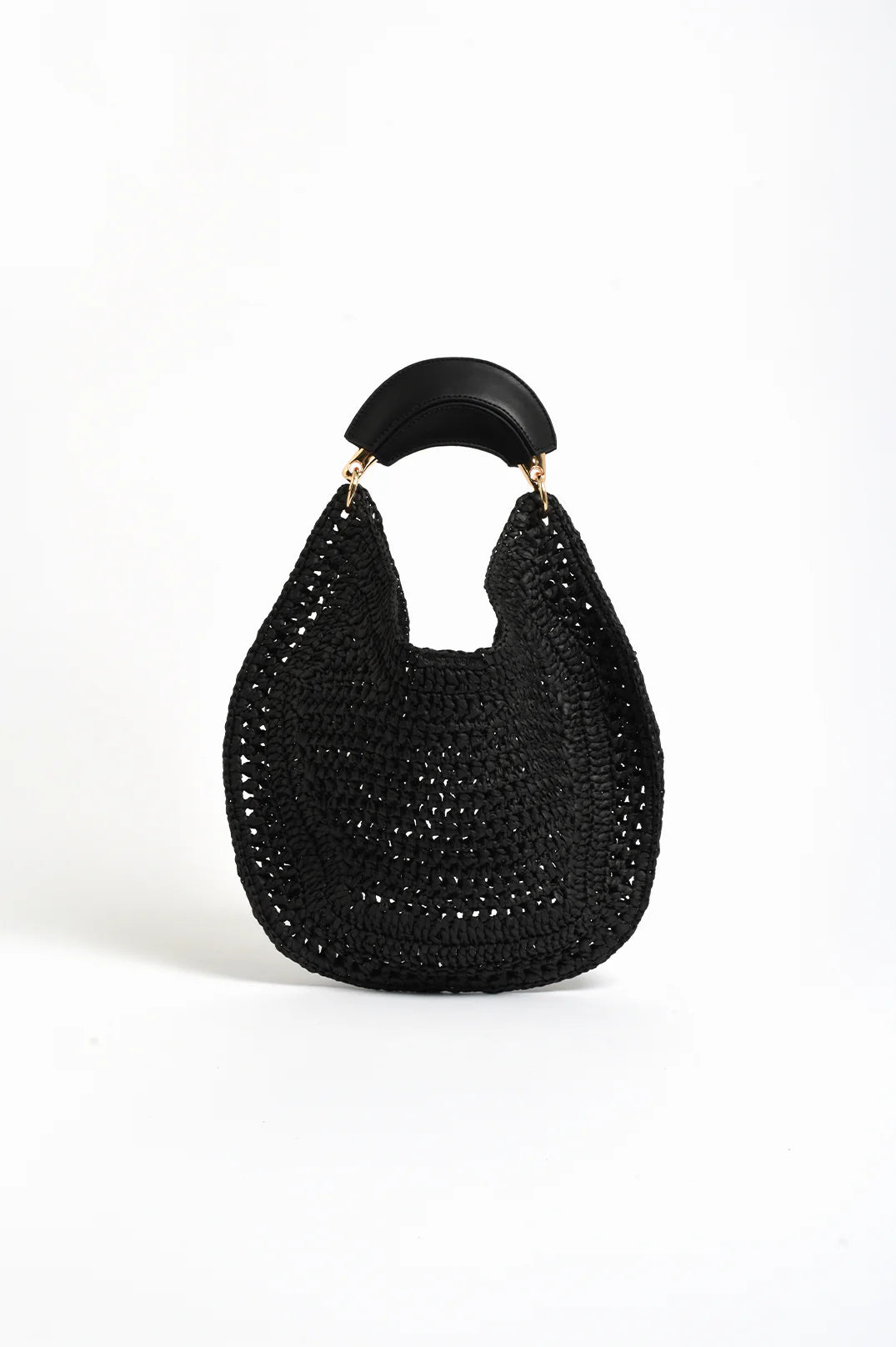 Round Weave Handle Handbag