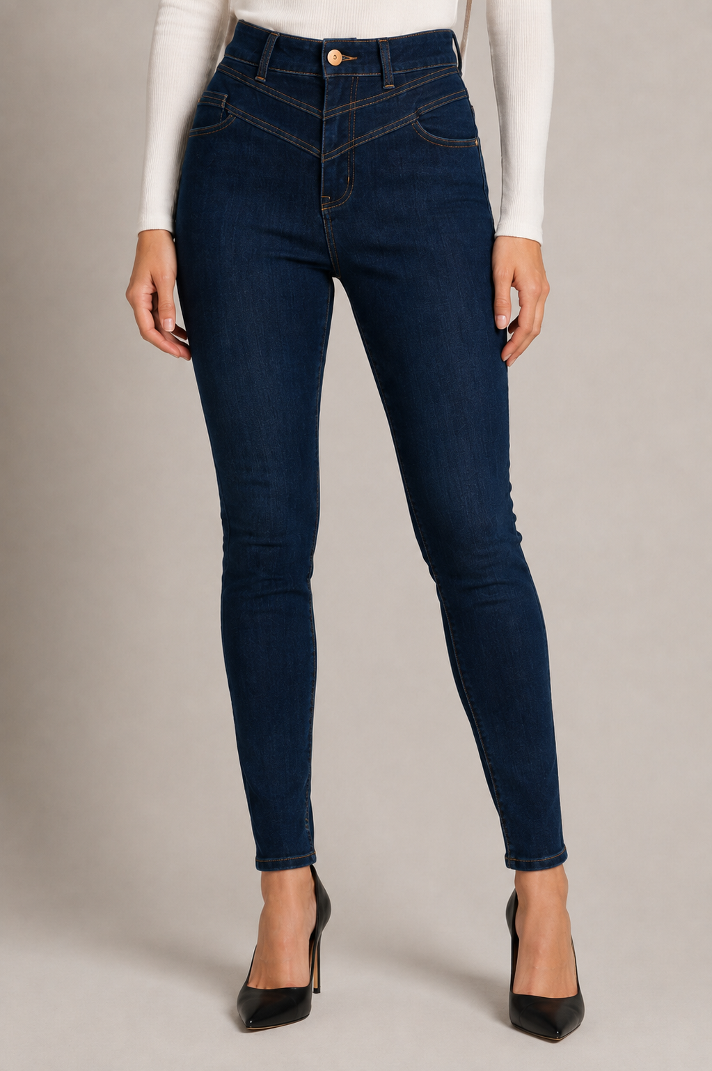High-Waisted Skinny Jeans