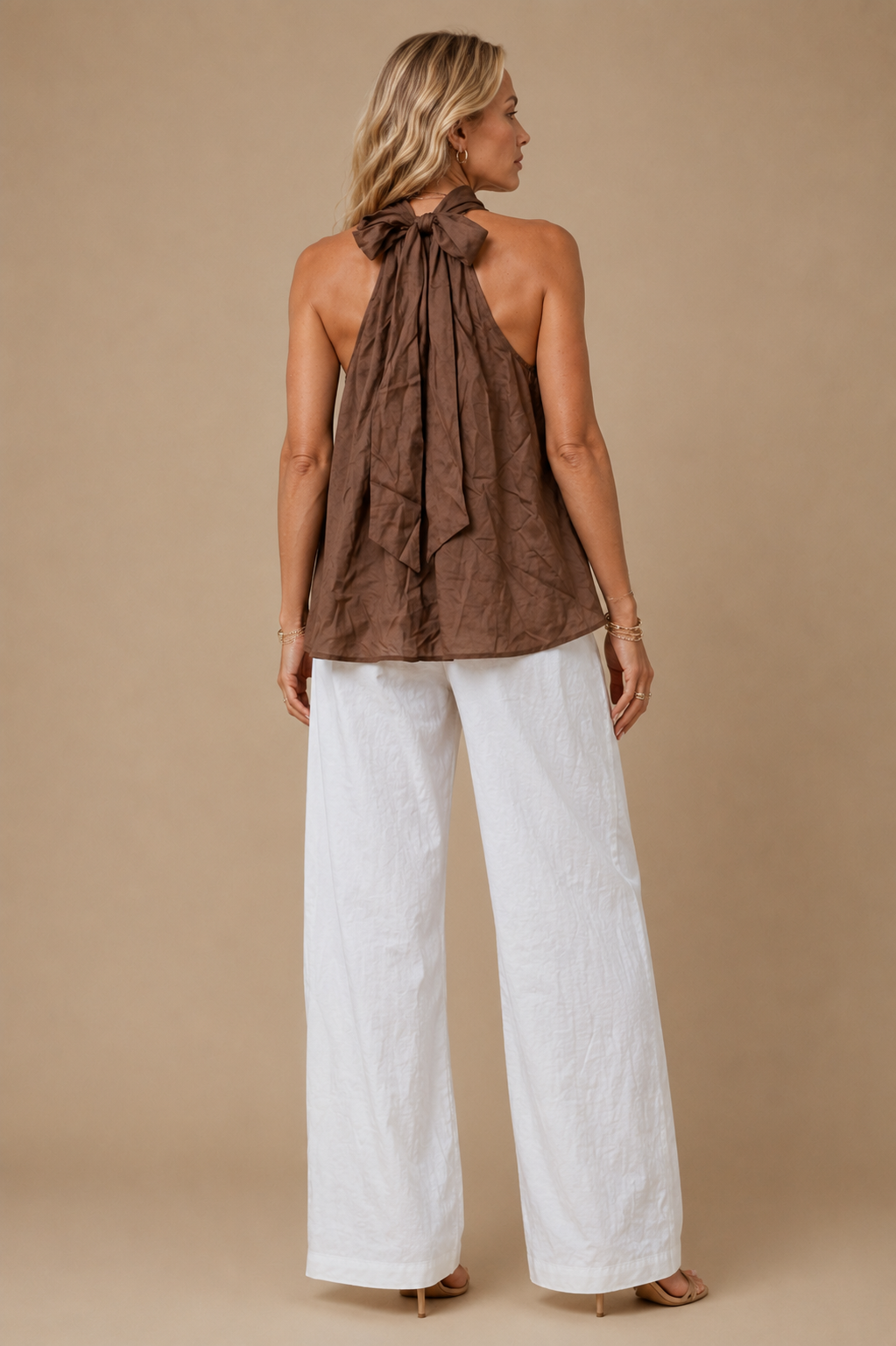 BIG BOW HALTER TOP