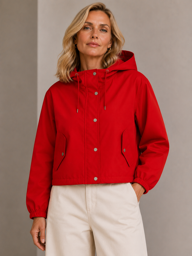 FUNNEL NECK SPORT JACKET - RED ( PRE ORDER)