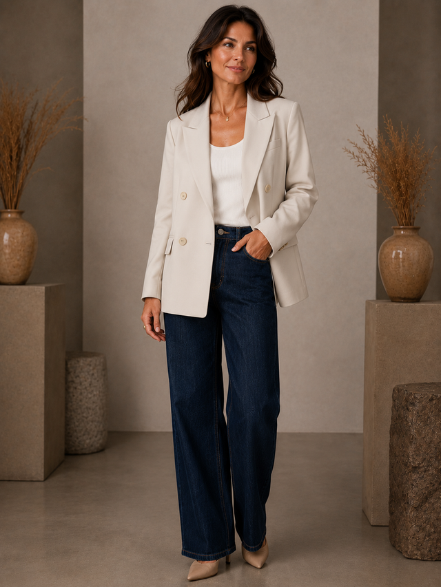 MILAN DB BLAZER - STONE