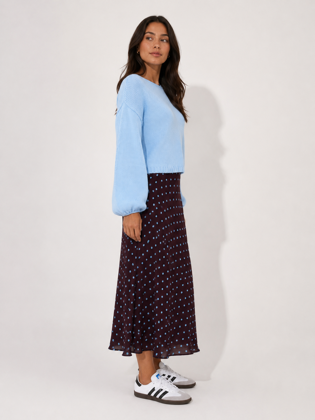 POLKA DOT BIAS SKIRT
