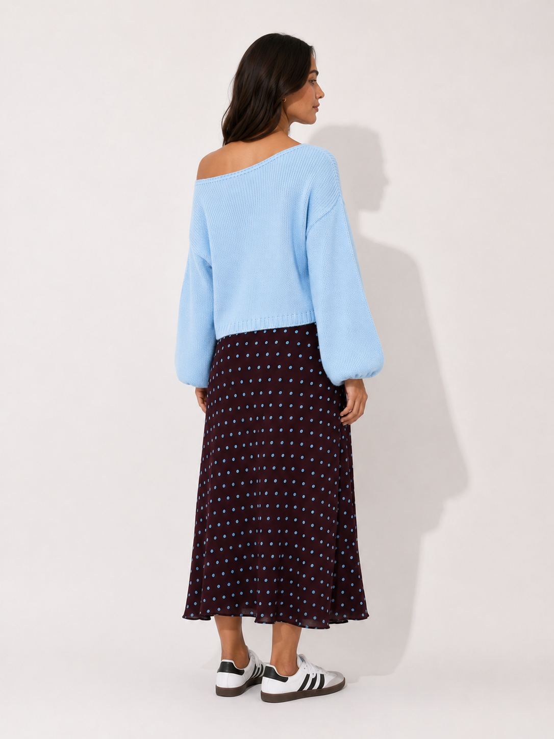 POLKA DOT BIAS SKIRT