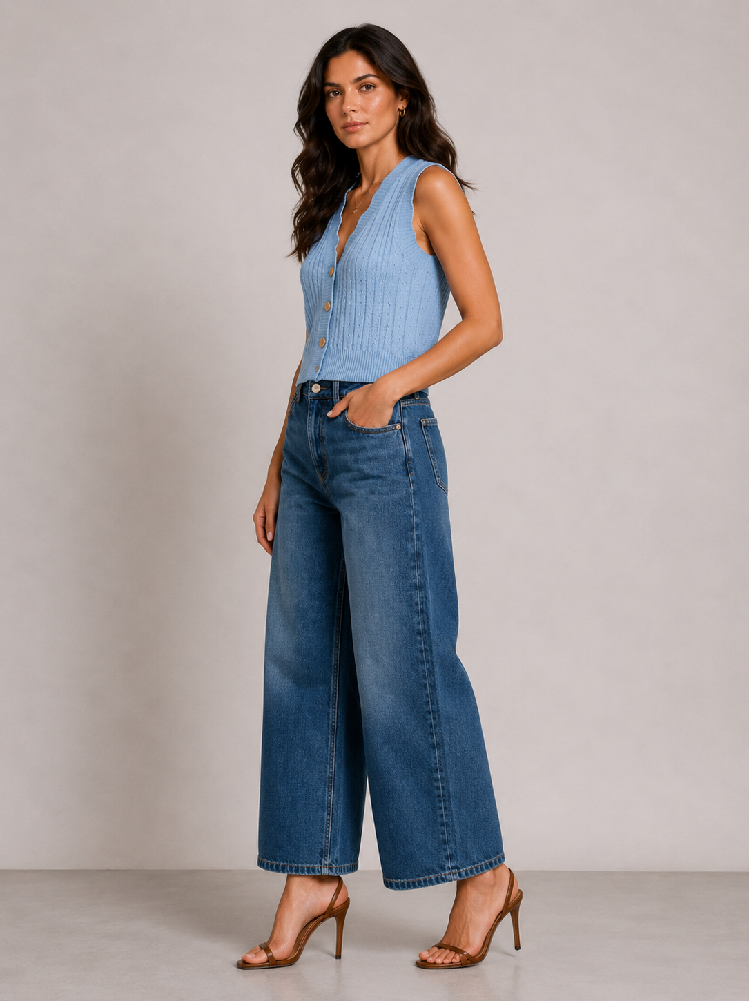 KNITTED VEST TOP