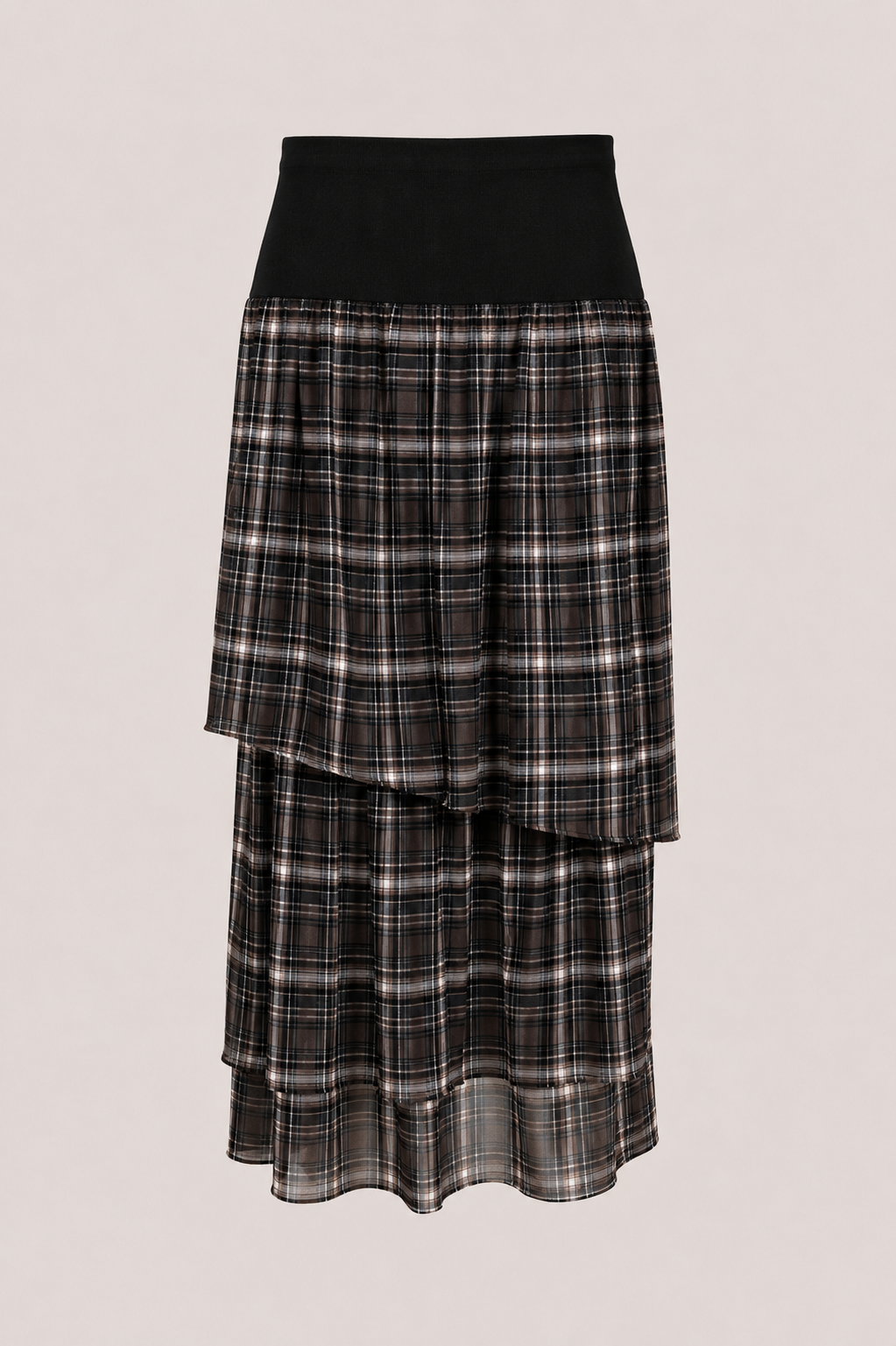 PLAID LAYER SKIRT
