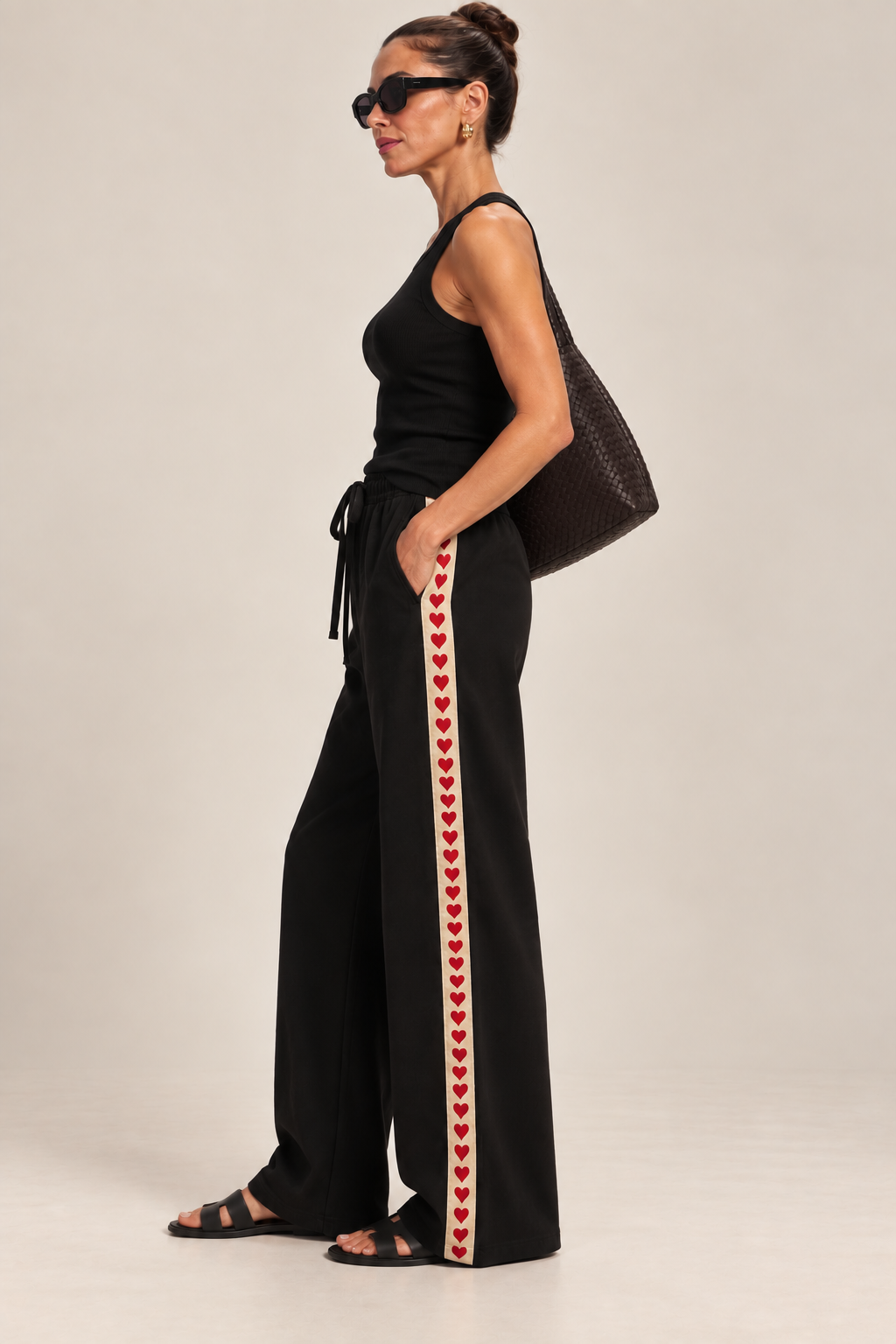 Heart Side Tab Cotton Pant