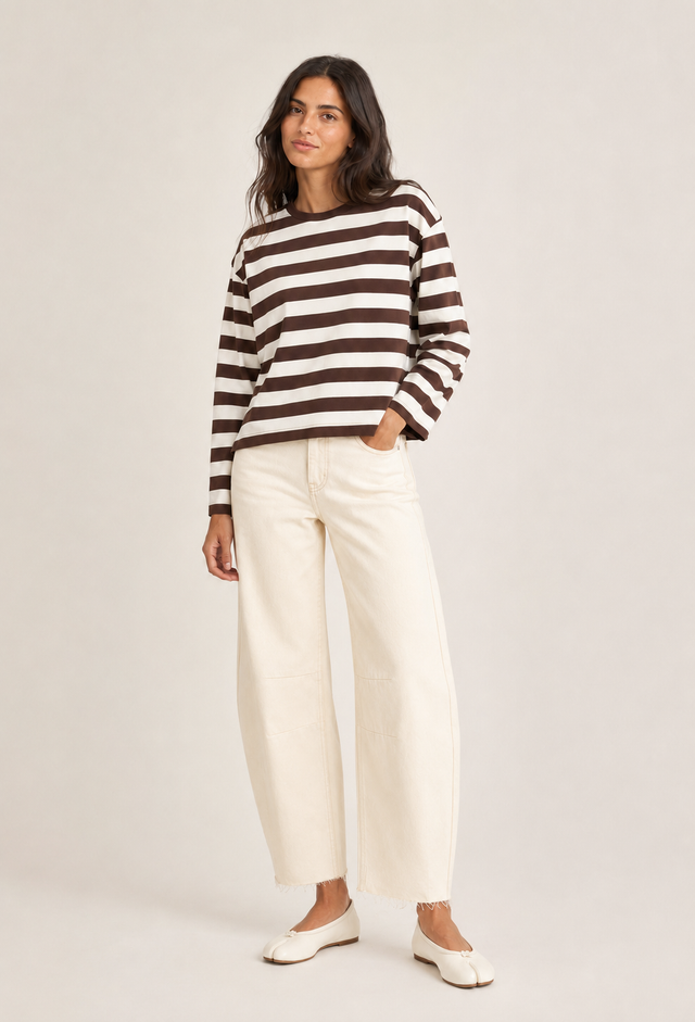 THE BARREL PANT- IVORY